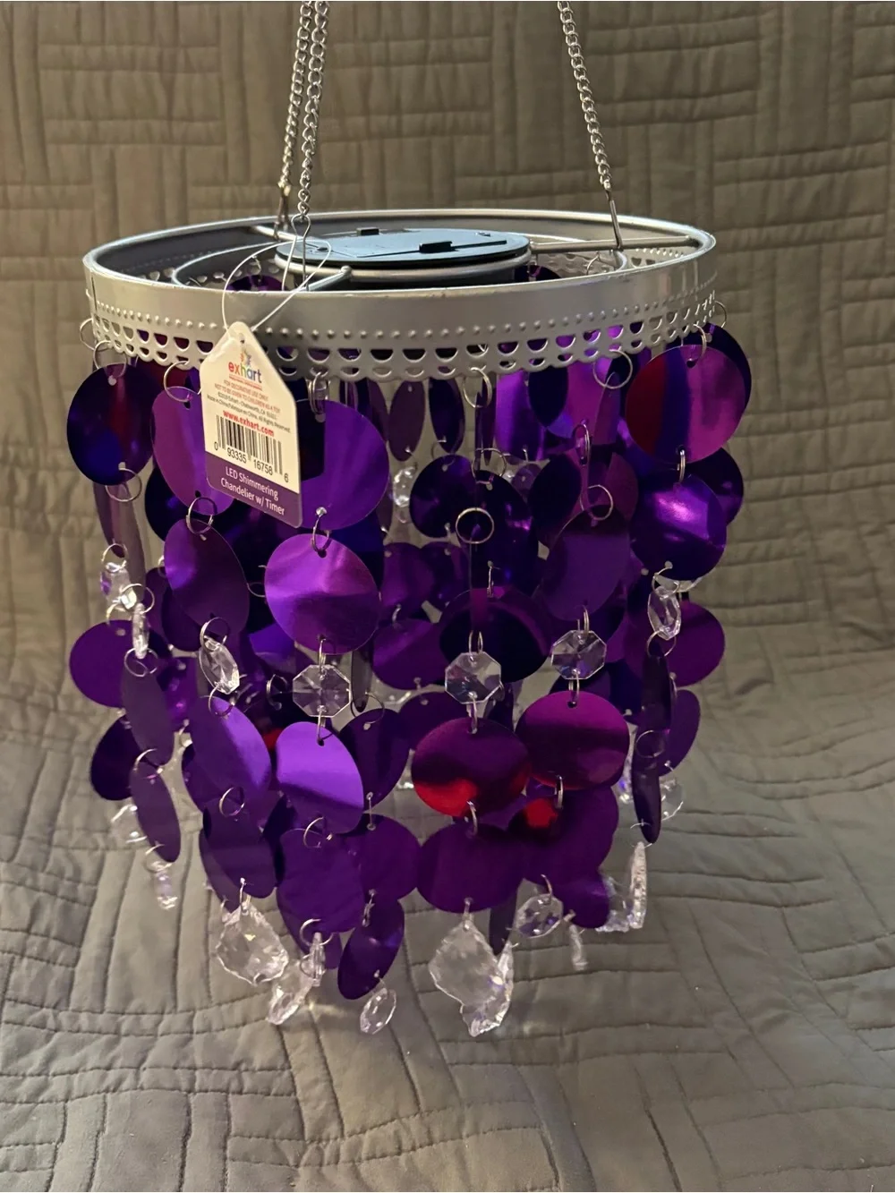 Anywhere Lighting LED Purple Shimmer Chandelier Coloring Changing Exhart New